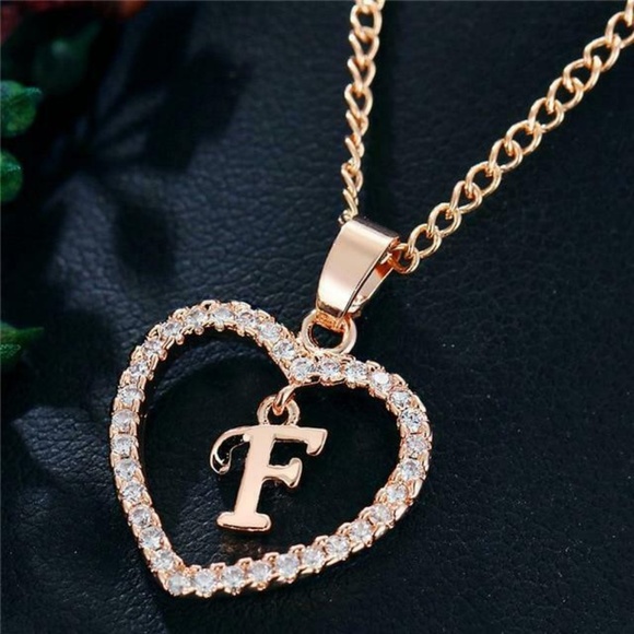 Jewelry - Romantic Love Pendant Necklace Initial Letter New